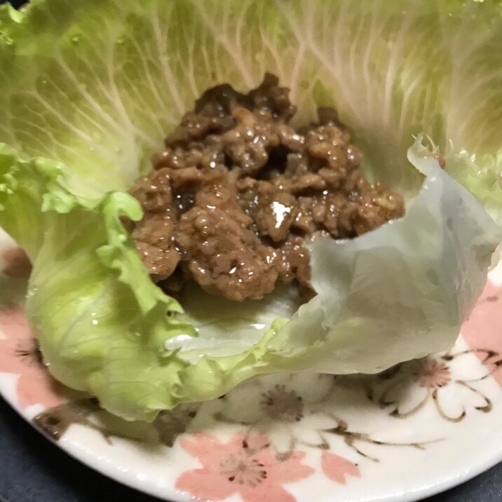 【レタスがなくなる】セルフ肉そぼろ巻き